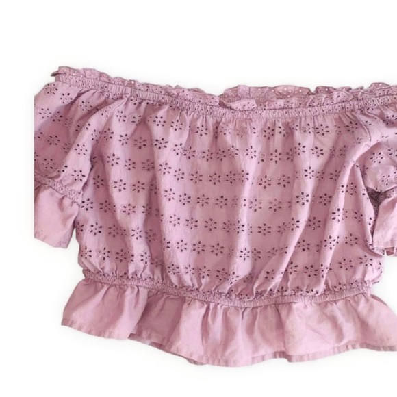 Dizzire Mauve Crop Top Sz L - Picture 3 of 4